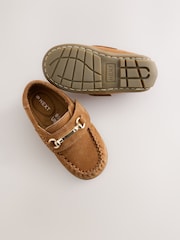 Tan Brown Snaffle Loafers - Image 3 of 5