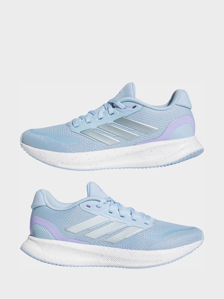 adidas gazelle silver green womens Adidas Run Falcon 5 Top Strap Kids Trainers Lucid Blue/White