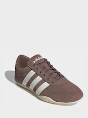 adidas Brown/White Grand Court Lo Trainers - Image 1 of 10