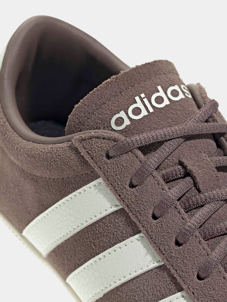 adidas Brown/White Grand Court Lo Trainers - Image 10 of 10