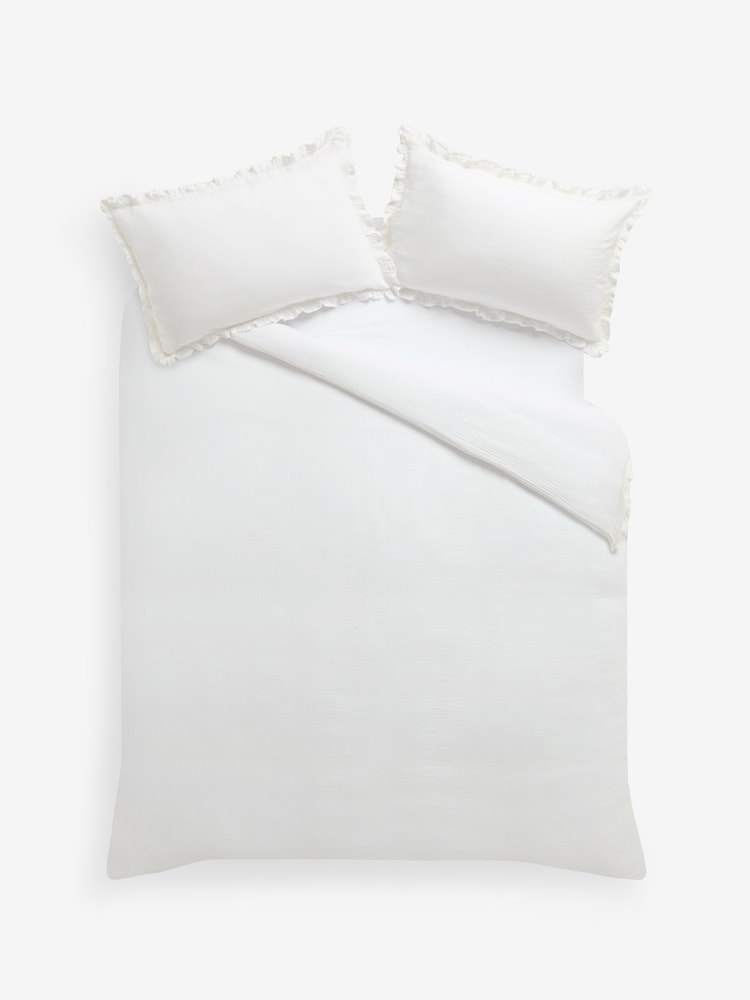 Cotton Muslin Frill Duvet Cover and Pillowcase Set - Bild 5 von 5 Cotton Muslin Frill Duvet Cover and Pillowcase Set - Bild 5 von 5