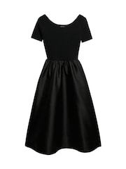 Superdry Black Hybrid Midi Dress - Image 1 of 3