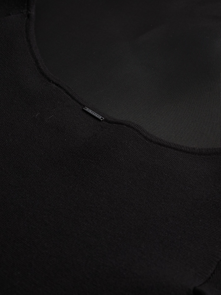 Superdry Black Hybrid Midi Dress - Image 3 of 3 Superdry Black Hybrid Midi Dress - Image 3 of 3