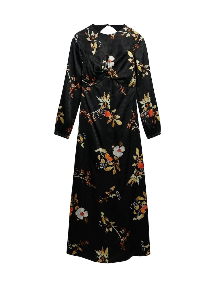 Superdry Black Floral Long Sleeve Dress - Image 1 of 3 Superdry Black Floral Long Sleeve Dress - Image 1 of 3