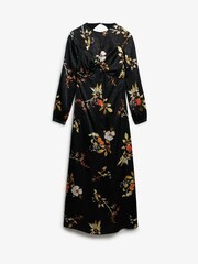 Superdry Black Floral Long Sleeve Dress - Image 2 of 3