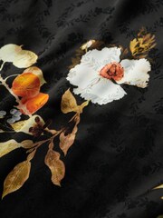 Superdry Black Floral Long Sleeve Dress - Image 3 of 3