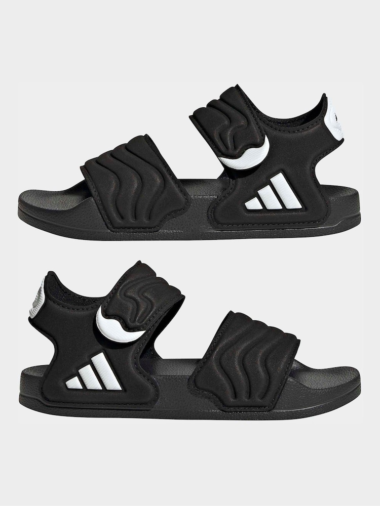 Buy adidas Black adilette 3 Kids Slide Sandals from Next USA display picture 2