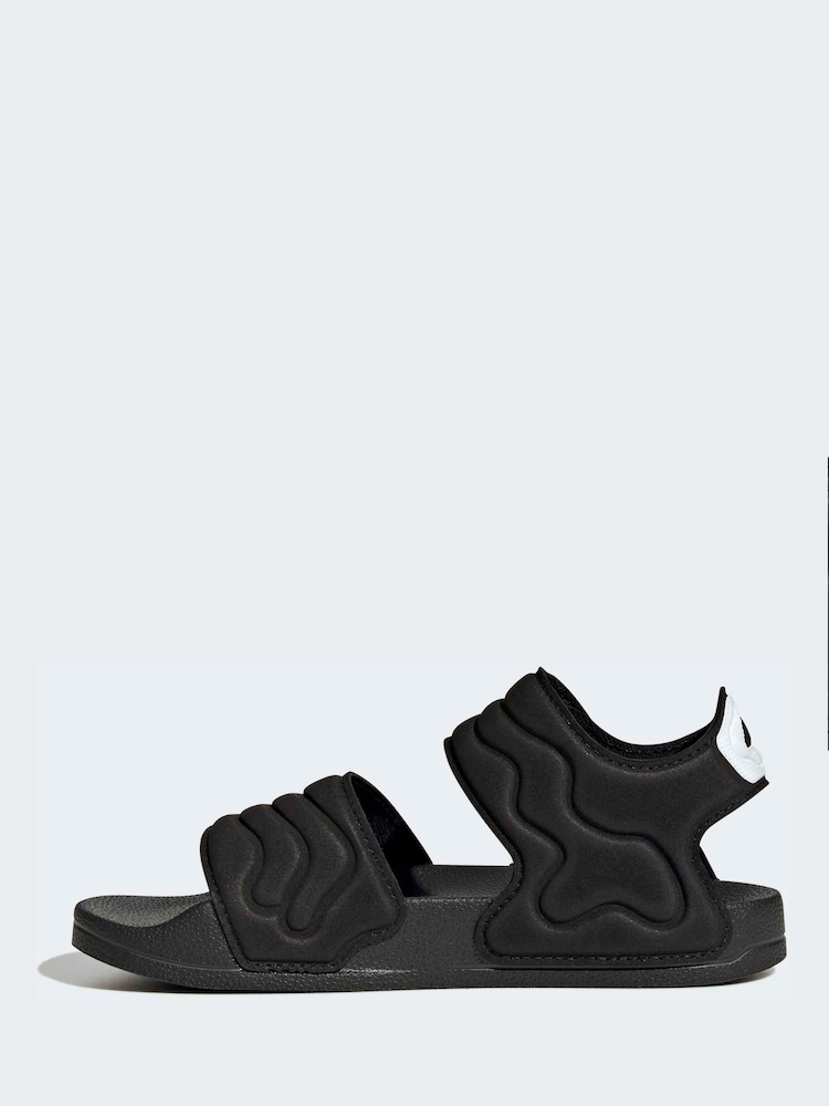 Buy adidas Black adilette 3 Kids Slide Sandals from Next USA display picture 3