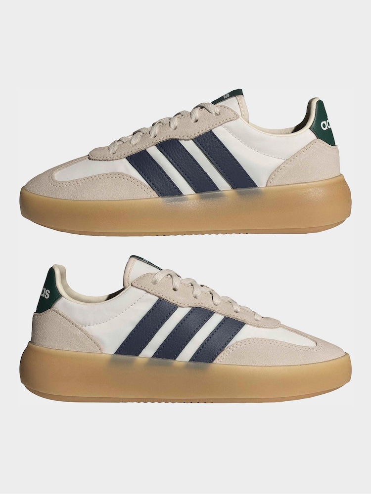 adidas White Barreda Decode Lace Junior Trainers - Image 2 of 10