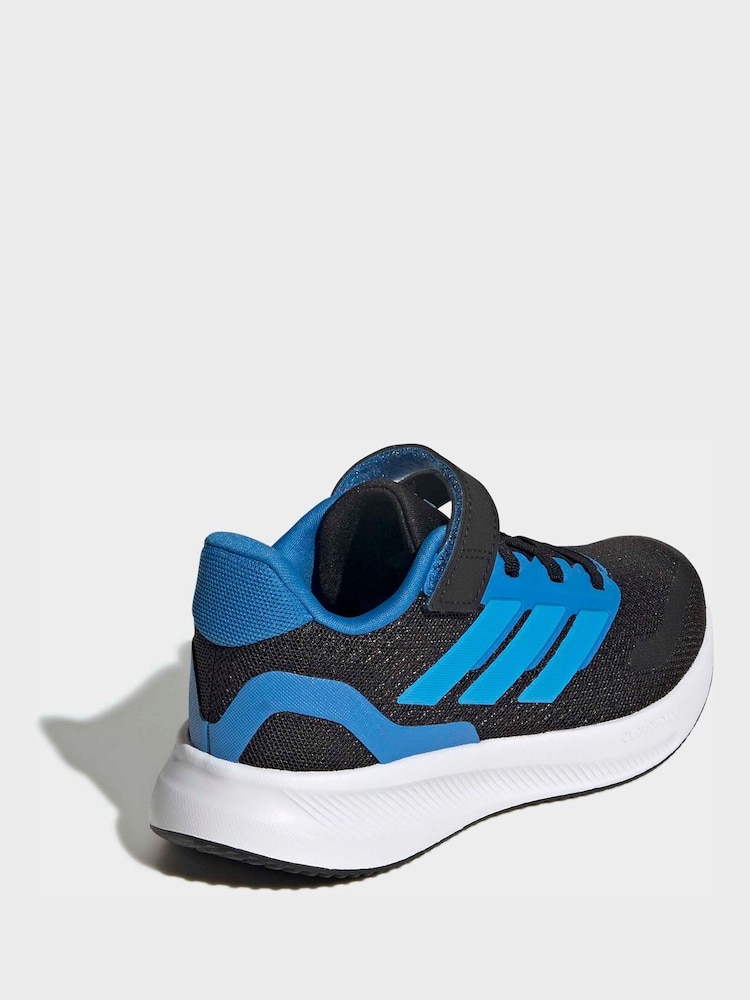 Buy adidas Black/Blue Runfalcon 5 Elastic Lace Running Kids 