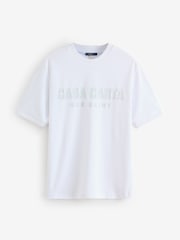 River Island White Slim Fit Casa Carta White T-Shirt - Image 1 of 1