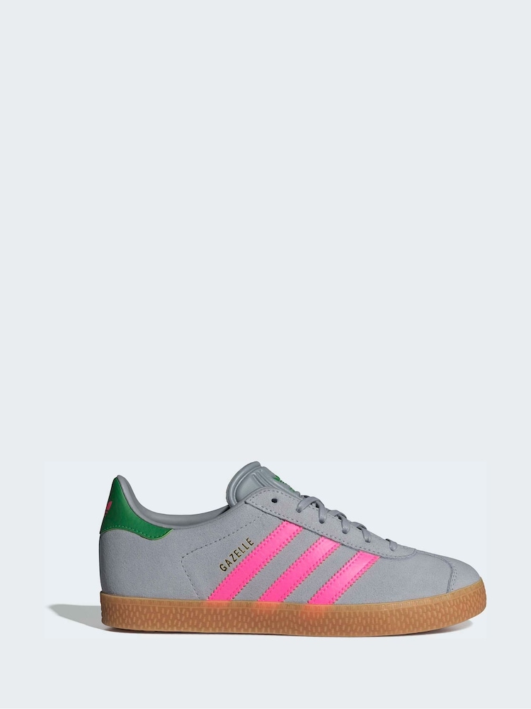 adidas Originals Gazelle J Kids Sneakers, Pink, 5.5, Shoes