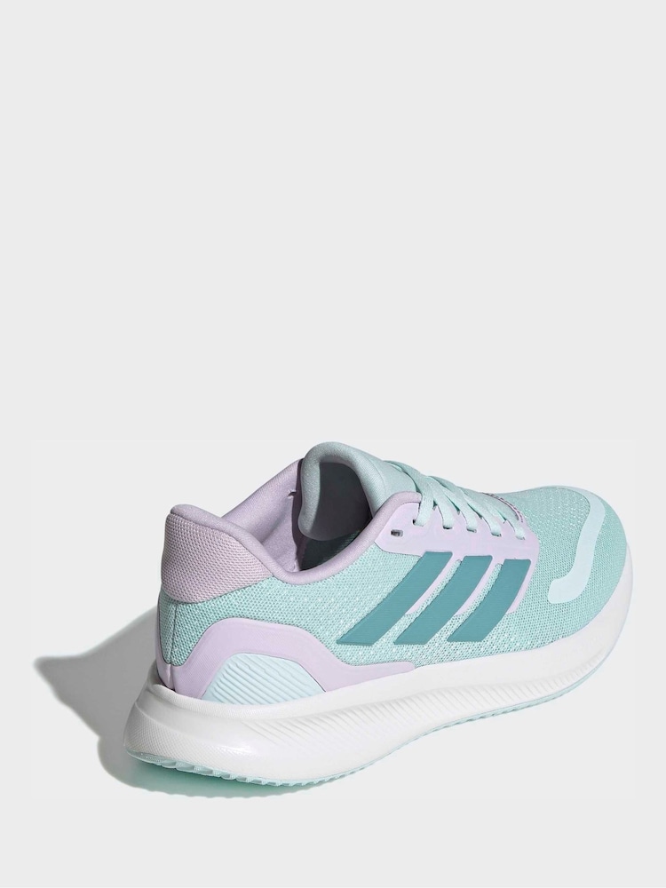 adidas Green Runfalcon 5 Lace Running Junior Trainers - Image 2 of 9