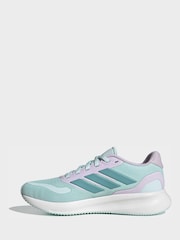 adidas Green Runfalcon 5 Lace Running Junior Trainers - Image 4 of 9