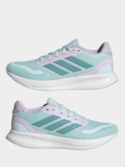 adidas Green Runfalcon 5 Lace Running Junior Trainers - Image 5 of 9