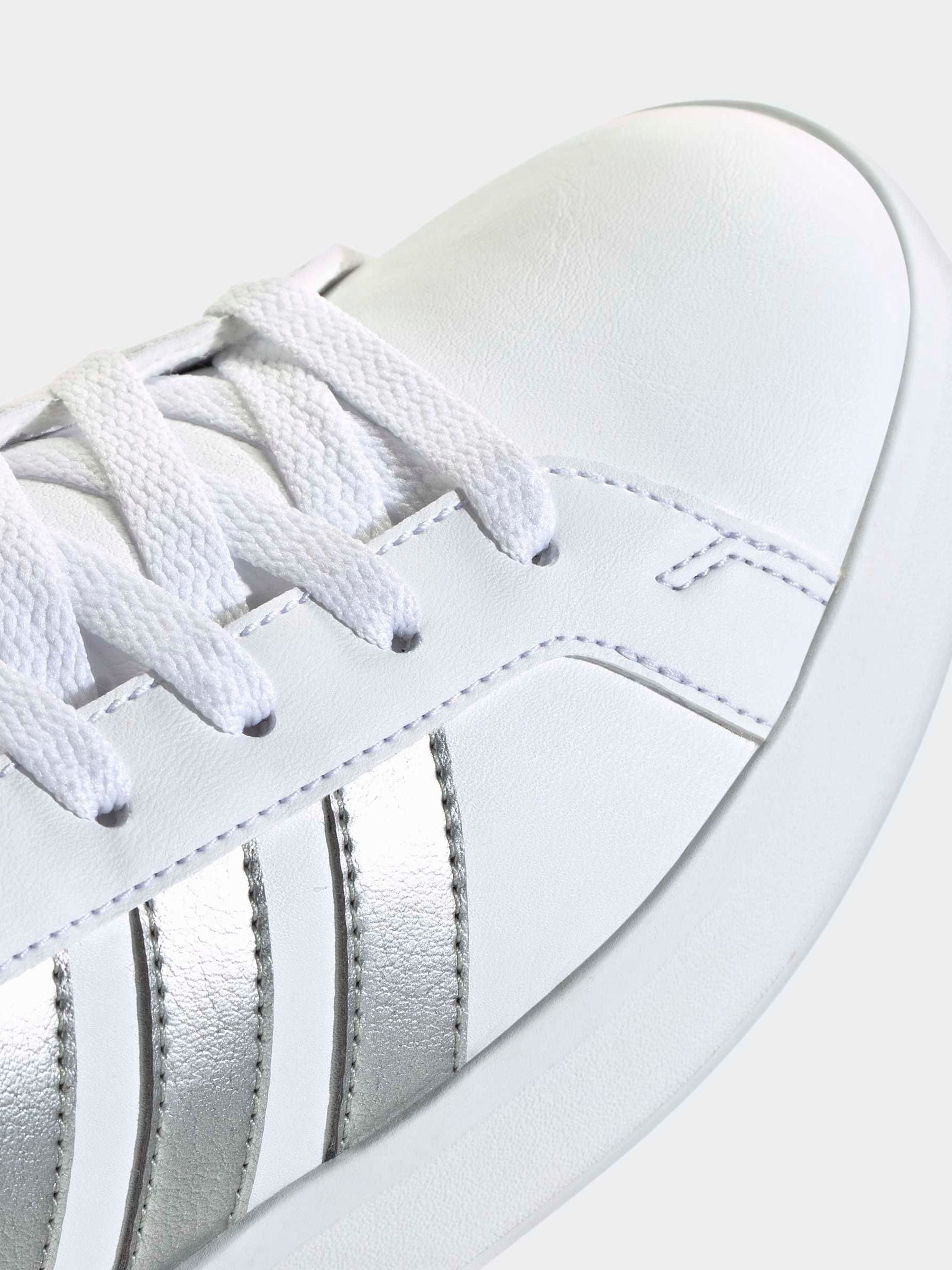 adidas JS4623 スニーカー 235 シルバー/ホワイト Buy adidas White/Silver Grand Court 3.0 Junior Trainers from Next USA
