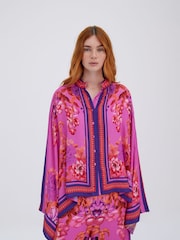 Raishma Pink Alisa Floral Print Shirt - Image 1 of 3