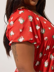 Yours Curve Red Limited Mini Dress - Image 4 of 5