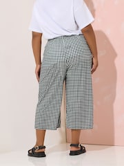 Yours Curve Black Gingham Culottes - Image 3 of 5