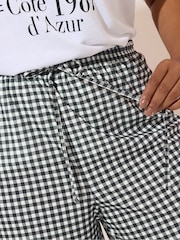 Yours Curve Black Gingham Culottes - Image 4 of 5
