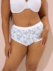 Yours Curve Blue Full Knickers 5 Pack - Image 2 of 10