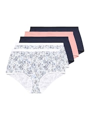 Yours Curve Blue Full Knickers 5 Pack - Image 6 of 10