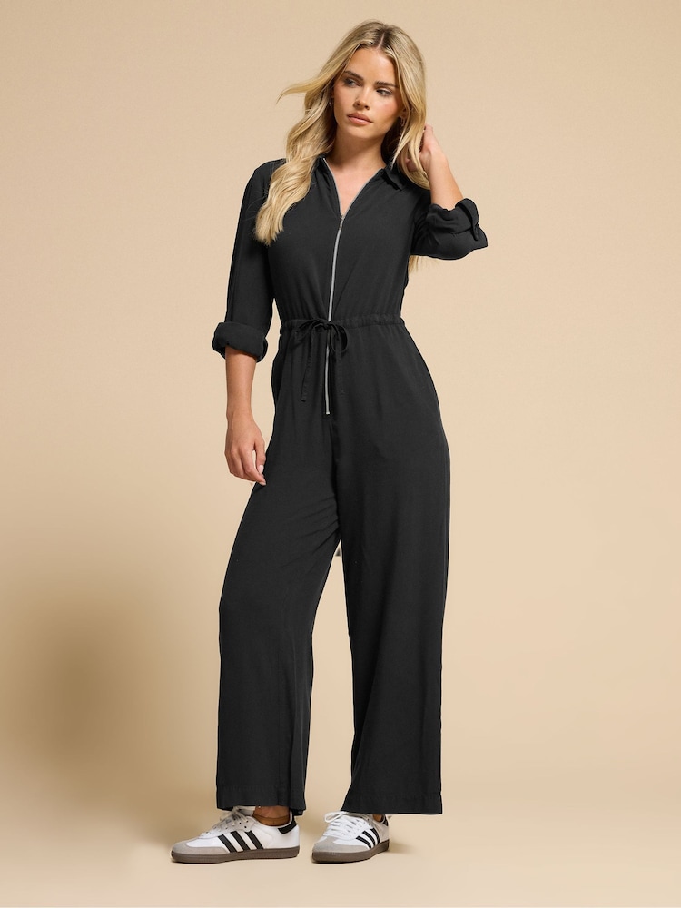 PixieGirl Petite Acid Wash Wide Leg Jumpsuit - Imagen 1 de 5