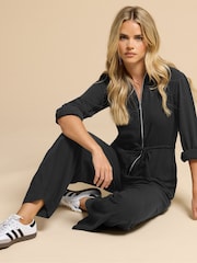 PixieGirl Petite Acid Wash Wide Leg Jumpsuit - Imagen 2 de 5