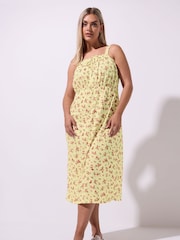 Yours Curve Yellow Limited Midaxi Dress - Image 1 of 2