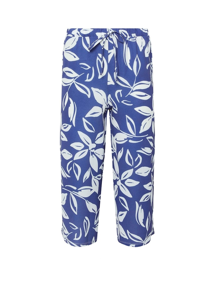 M&Co Blue Petite Abstract Printed Culottes - Image 1 of 1