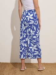 M&Co Blue Petite Abstract Printed Culottes - Image 2 of 5