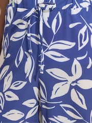 M&Co Blue Petite Abstract Printed Culottes - Image 4 of 5