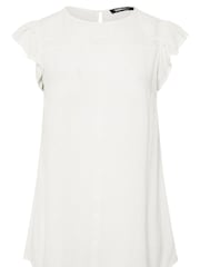 Yours Curve White Embroidered Crinkle Top - Image 5 of 5