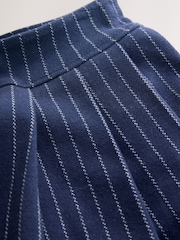 Navy Blue Stripe Pleated Skirt (3-16yrs) - Image 4 of 4
