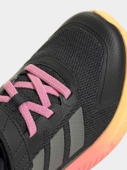 adidas Black/Pink Fortarun 4.0 Hook and Loop Kids Trainers - Image 8 of 9