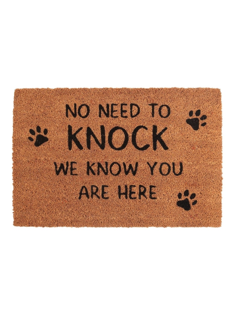 Something Different Brown No Need To Knock Dog Doormat - Image 2 of 2