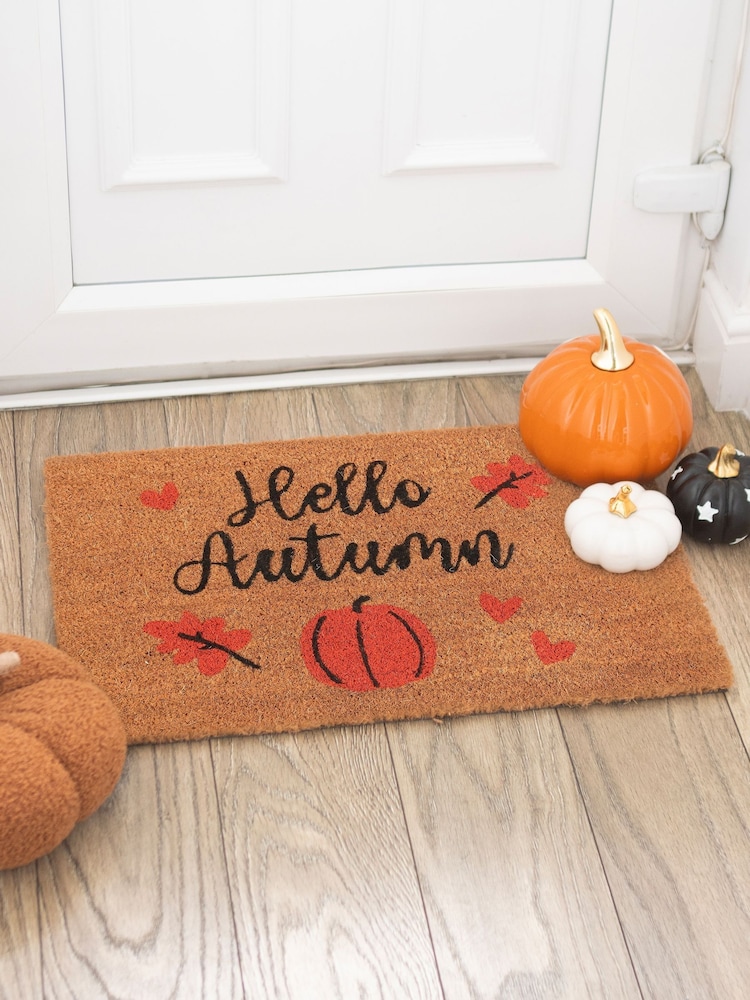 Something Different Brown Hello Autumn Doormat - Image 1 of 2 Something Different Brown Hello Autumn Doormat - Image 1 of 2