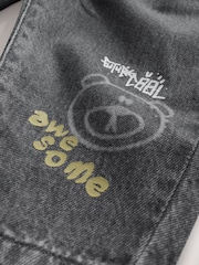 Grey Graffiti Barrel Jeans (3mths-7yrs) - Image 7 of 8