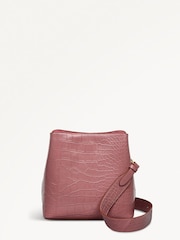 Radley Medium Pink Dukes Place Faux Croc Compartment Cross-Body Bag - Image 1 of 4