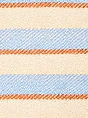Oliver Bonas Blue/Orange Stripe Woven Runner Rug - Image 5 of 5