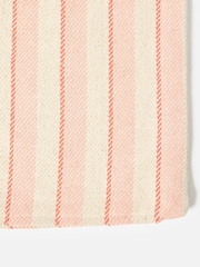 Oliver Bonas Pink/White Woven Stripe Cushion Cover - Image 2 of 3