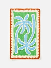 Oliver Bonas Green Palm Crochet Rectangular Cushion Cover - Image 2 of 4