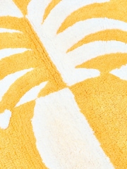 Oliver Bonas Yellow Pineapple Square Chequerboard Bathmat - Image 2 of 5