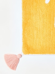 Oliver Bonas Yellow Pineapple Square Chequerboard Bathmat - Image 3 of 5