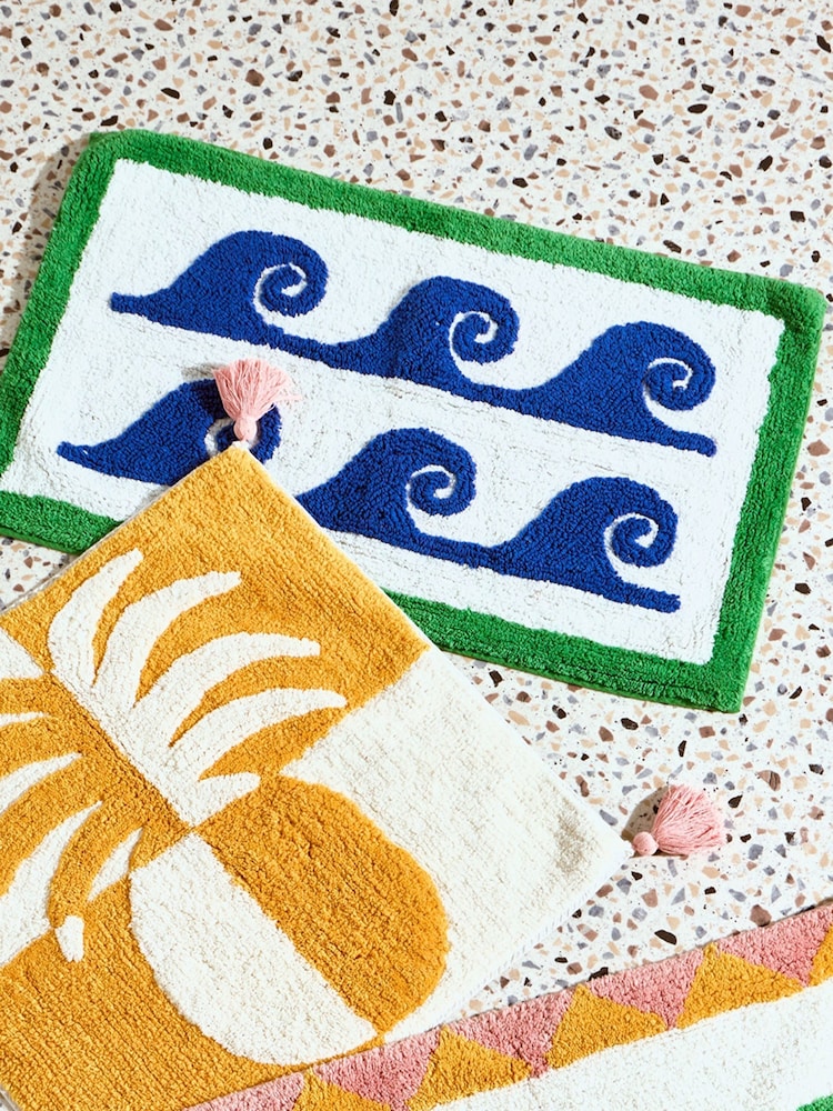 Oliver Bonas Blue Wave Bathmat - Image 4 of 4