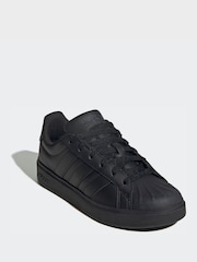adidas Black Street Talk Lace Junior Trainers - Image 3 of 9