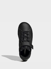 adidas Black Grand Court 3.0 Elastic Lace Kids Trainers - Image 5 of 9