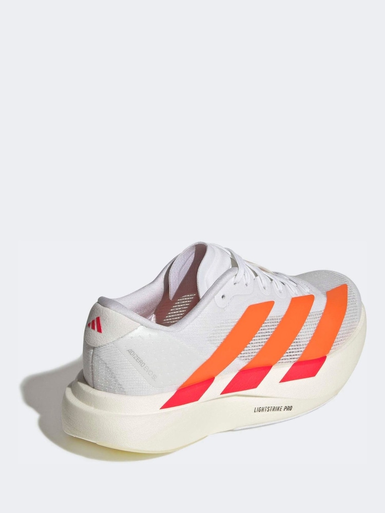 adidas White/Orange adizero Evo SL Junior Trainers - Image 10 of 10 adidas White/Orange adizero Evo SL Junior Trainers - Image 10 of 10