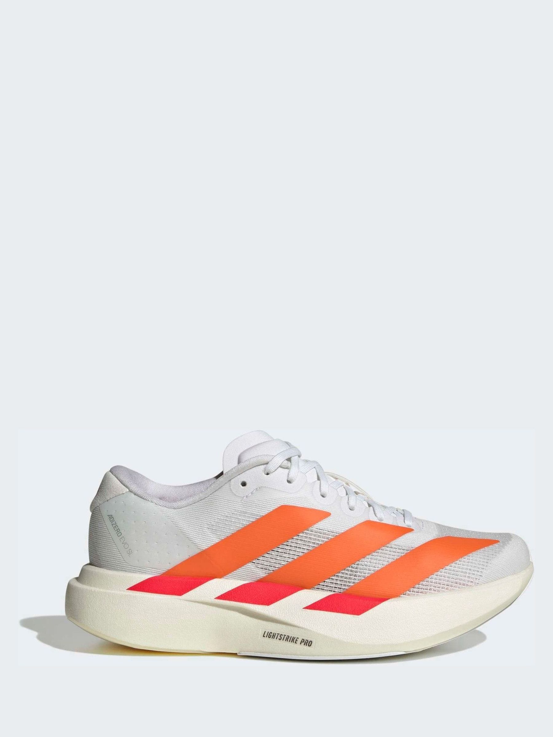 Buy adidas White/Orange adizero Evo SL Junior Trainers from Next