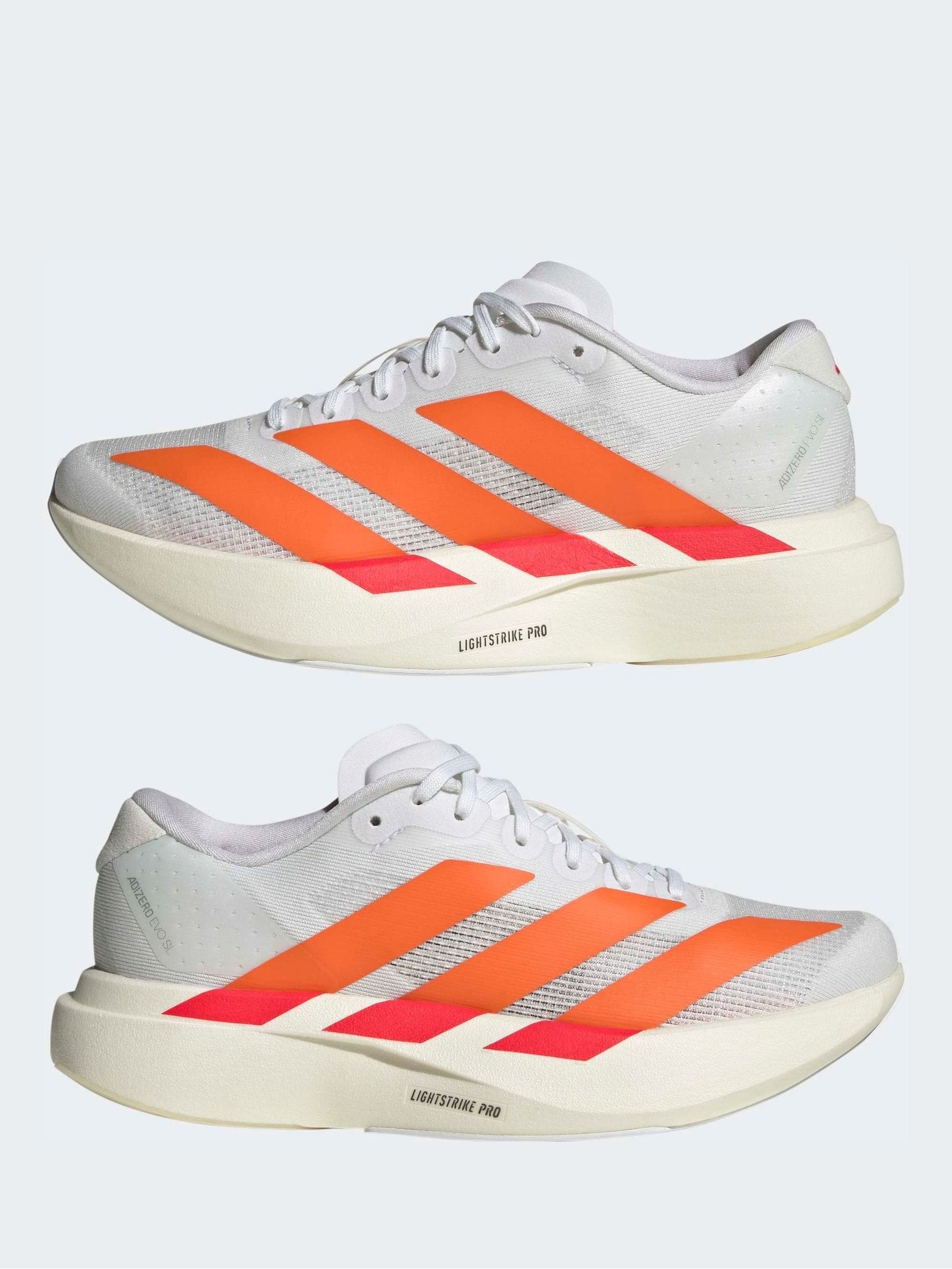 Buy adidas White/Orange adizero Evo SL Junior Trainers from Next
